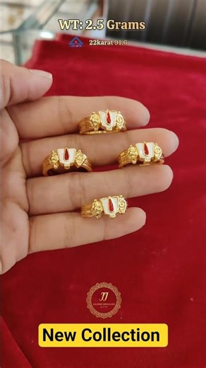 gold namam ring 22karat Hallmarked. Venkateshwara balaji gold ring designs. Jagdish Jewellers