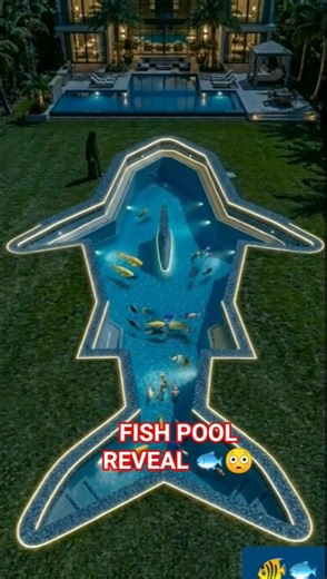 Fish Shape Swimming Pool Build 🐟 | Full Transformation & Final Reveal | #shortsfeed #viralshorts