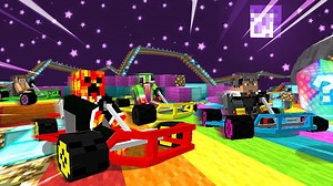 我的世界马里奥赛车四人对决竞速挑战 - PrestonPlayz