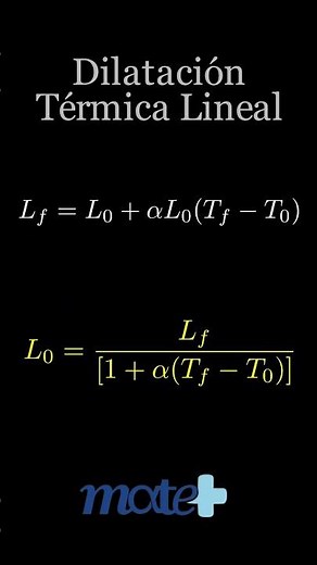 formula de dilatación lineal