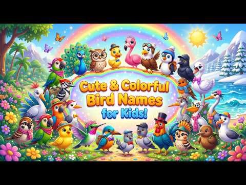 Cute & Colorful Birds Names for Kids | Learn Bird Names with Fun Easy Learning Video | Nursery Rhyme