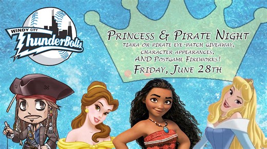 1.2K views | Princess & Pirate Night is coming to Ozinga Field tomorrow night! To get themselves prepared, our broadcasters have taken to calling games like pirates. On second thought, it might be better just to come to the ballpark. | Windy City ThunderBolts | Facebook