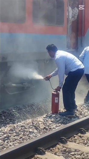 Shocking Train Fire Accident 🔥🚆 | Real Footage #shorts #railwaylife #railwaycontent #train