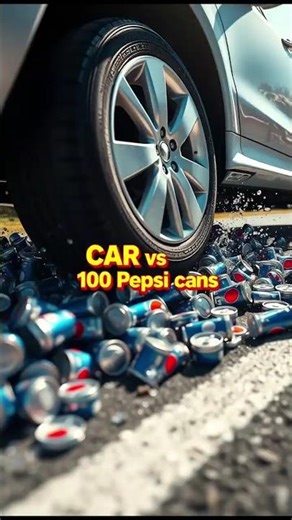Experiment Car vs Pepsi cans #Experiment #CarVs #CarExperiment #shorts