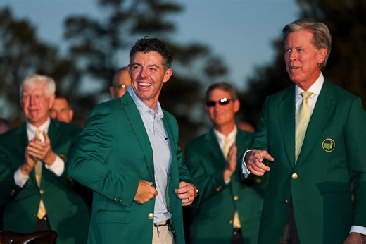 Watch: Rory McIlroy 2026 Masters green jacket ceremony