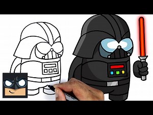 How To Draw AMONG US | DARTH VADER IMPOSTER Step By Step Drawing Tutorial - Videos For Kids