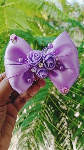 “DIY Satin Ribbon Hairbow | Easy & Beautiful Bow Tutorial” ‪@AnithaSSumi‬ #diyhairbow