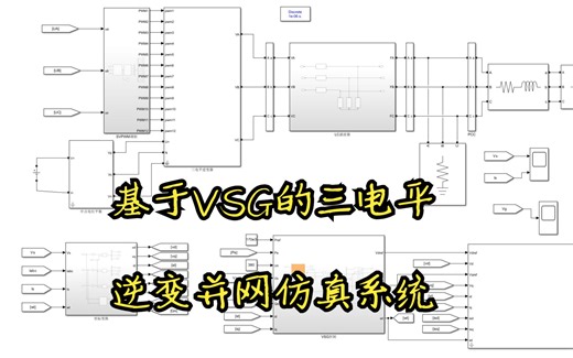 手把手搭建基于虚拟同步发电机(VSG)的三电平逆变并网系统的仿真案例