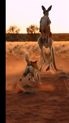 Baby Kangaroo in Danger — Father Arrives Just in Time!