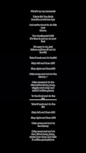 Sid the Sloth Continental Drift Dance Tutorial