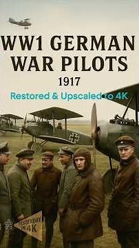 WW1 German Fighter Pilots: Incredible Restored & Upscaled 4K Archive! 🛩️🔥