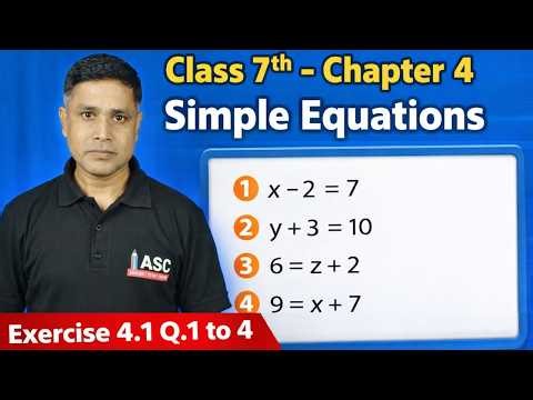 Class 7th chapter 4 Simple Equations 4.1 Q.1 to 4