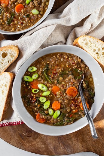 Vegan Lentil Soup Recipe (8 Ingredients!)