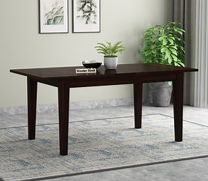 Buy Tim Extendable 4 Seater Dining Table (Walnut Finish) @40% OFF Online | Wooden Street