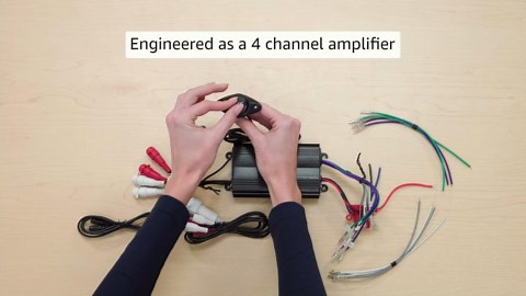 Pyle 800W 4-Channel Hydra Marine Micro Amplifier - Waterproof - GAIN Level Controls - RCA Stereo Input - 3.5mm Jack - MP3 - Volume Control - Short Protection - For Boat & Vehicle Use - PLMRMP3B