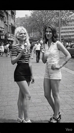 East German young women eating ice cream in East Berlin, 1970s #ddralltag #history #nostalgia