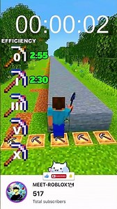 ⚡ How Fast Can an Iron Pickaxe Break Cobblestone? !! ￼ #minecraft #minecraftshorts #minecraftpe