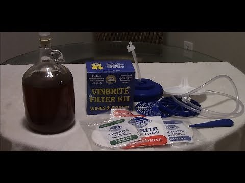 Filtering Wine using the Vinbrite Wine Filter Kit
