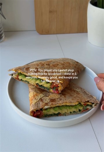 Crispy Avocado Breakfast Wrap Recipe in Just 5 Minutes