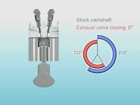 Engine camshaft animation (500-7000 rpm at the end)
