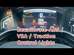 How To Calibrate Honda & Acura VSA / ABS / Traction Control Lights After Replace Battery - 2016 Up