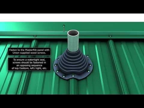 How to install a metal roof pipe boot.
