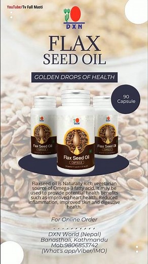 Flax seeds oil capsules (Golden Drops of Health)