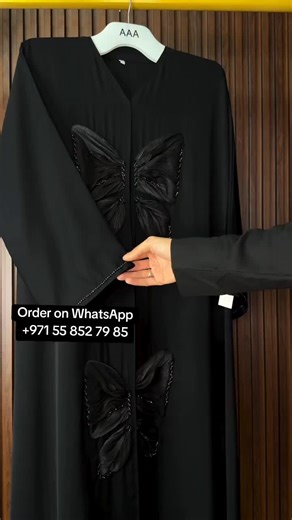 🦋 Butterfly Elegance: Now Available 🦋 Make a statement with our newest trending design! ✨ This isn't just a black Abaya—it’s a handcrafted masterpiece featuring stunning 3D butterfly motifs and intricate beadwork that adds a touch of luxury to your modest wardrobe. 💎 Product Details * Design: Exclusive Hand Work with 3D Butterfly Appliqué * Color: Deep, Classic Black * Fabric: High-Quality Pooka (Lightweight & Premium) * Details: Shimmering beaded accents on the wings and cuffs 🚚 Special Off