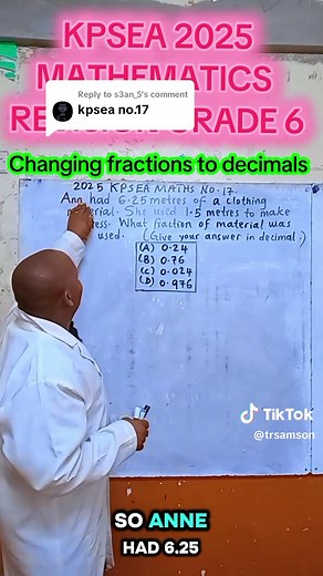 KPSEA Maths Revision for Grade 6: Changing Fractions
