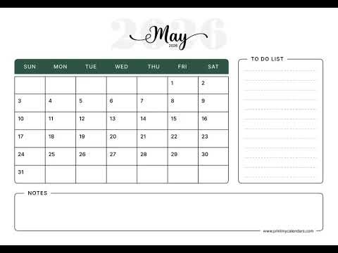 Printable May 2026 Calendar (US) | A4 & Letter Size | May 2026 Calendar Printable | Free PDF