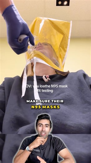 Kunal Sood, MD | An N95 mask only works if it fits properly. During a fit test, healthcare workers try different mask sizes and perform movements while... | Instagram
