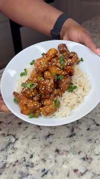 Crispy Orange Chicken under 500 calories #shorts #chicken