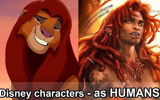 当迪士尼动物角色拟人化