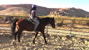 Nevada is a branded mustang who came to us via owner relinquishment. He is a sweet and gentle horse. 🐴 Erna rode him out on trail alone for the first time this evening and it was close to dinner time! 🐴 Nevada prefers time ride on trail with other horses, but listened to Erna. 🐴 She has a lot of fun riding him. Nevada prefers a leisure trail ride. In his prior life, he was a pack horse. 🐴 Here is a link to his adoption profile: https://www.myrighthorse.org/available-horses/gelding-mustang-fr