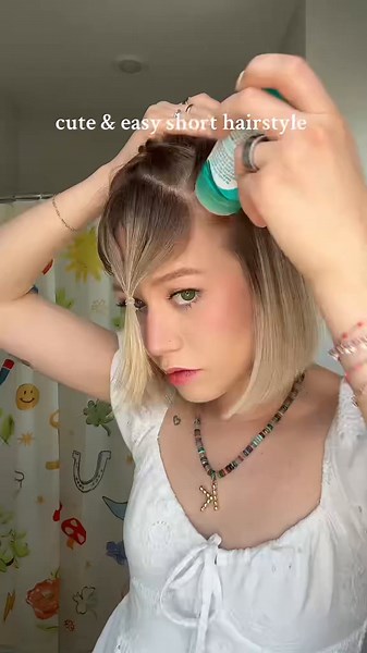 Cute and Easy Short Hairstyle Tutorial for Summer