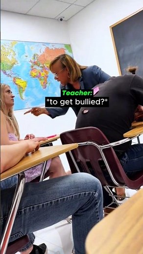 Teacher defends the kid who was getting bullied 😲