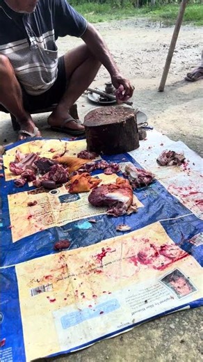 Ram Meat Cutting in Village 🥩 Nepali Life