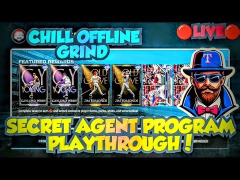 🔴 LIVE SECRET AGENT PROGRAM PLAYTHROUGH IN MLB THE SHOW 25 DIAMOND DYNASTY! CHILL OFFLINE STREAM!
