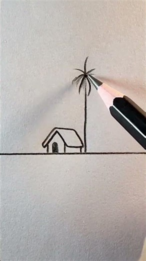 Simple Reflection scenary#drawing#drawingtechniques#art