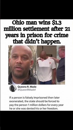 “$1.3 Million Settlement For Man Wrongly Imprisoned 21 Years 👀🔥” #trendingnow