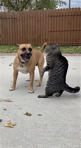 Cat or Dog Fight 😱 | Billi aur Kutta ka Zabardast Fight Video#cat#funny#animalbattle#comedy