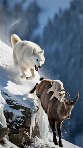 Wolf chasing Wild goat 🐐But eagle save goat #shorts #wildlife