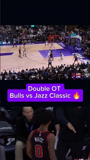 HUGE Bucket from Coby White takes Bulls vs Jazz to Double OT