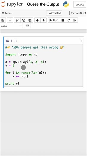 Guess the Output 😈 | Python NumPy Challenge #shorts