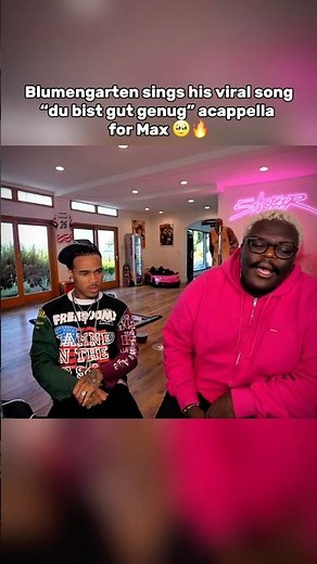 Blumengarten Sings His Viral Song “Du Bist Gut Genug” Acapella To Max 🥹🔥
