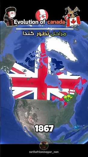 evolution of Canada 🇨🇦🔥👌. #maps #history #canada #america