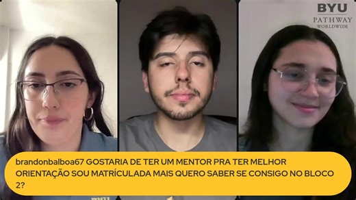 AO VIVO | Conheça a BYU-Pathway Worldwide Você sonha em estudar em uma universidade americana, mas acha que isso está fora da sua realidade? �� Neste ao vivo, vamos apresentar a BYU-Pathway Worldwide, um programa educacional acessível, online e pensado para quem precisa conciliar estudos, trabalho e família. Neste encontro, você vai descobrir: - O que é a BYU-Pathway Worldwide e como funciona - Quem pode se inscrever - Custos acessíveis e estudo 100% online - Como começar sua graduação ou certif