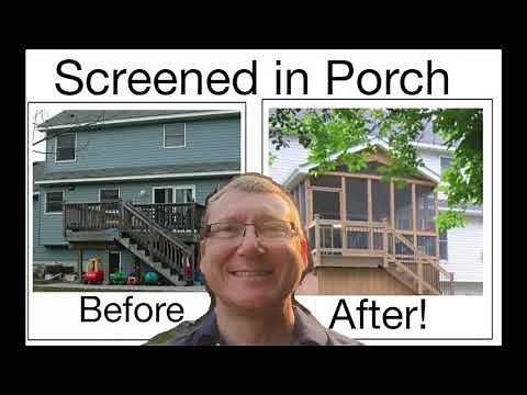 Steps to turn deck into screened in porch