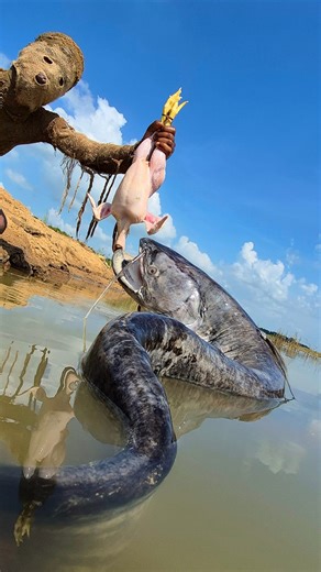 Unbelievable technique fishing Video by primitive boy #fish #video #fishing #chicken | Fisherman Animal Lover-Original