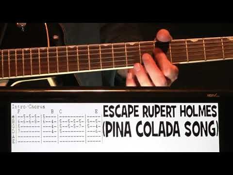 Rupert Holmes Escape Pina Colada Song Guitar Chords Lesson & Tab Tutorial